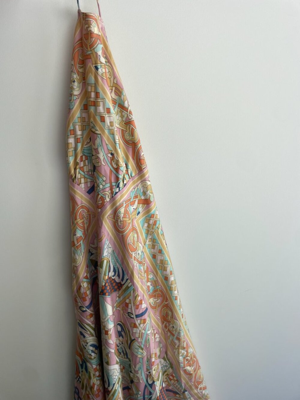 Nicole Miller Collection Mixed Print Halter Maxi Dress